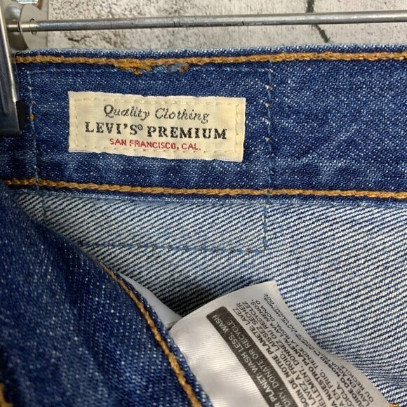 Levi's 501 Distressed Denim Straight Leg Jeans - Picture 9 of 12